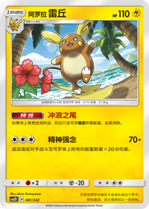 阿罗拉 雷丘 / Alolan Raichu
