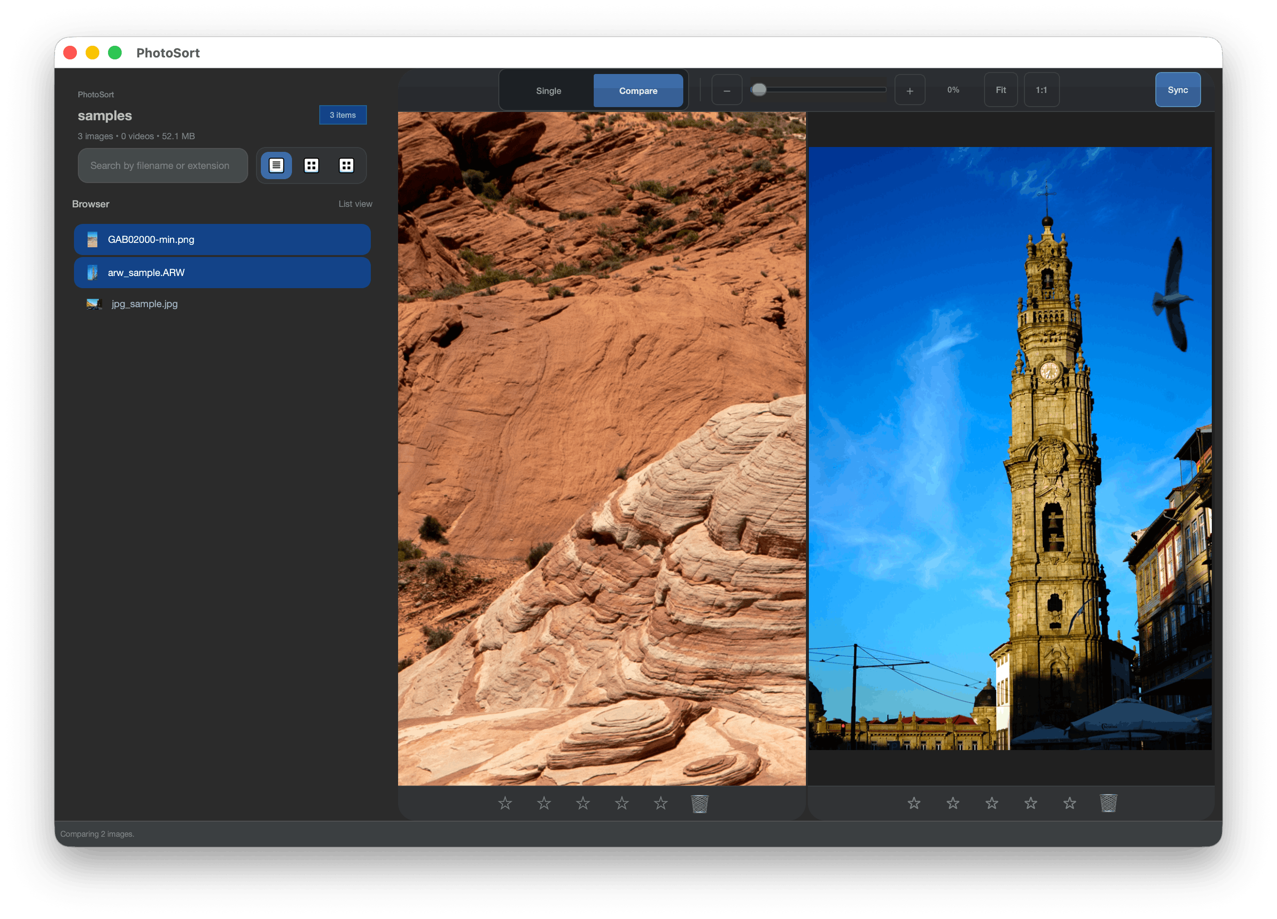 PhotoSort Main Window