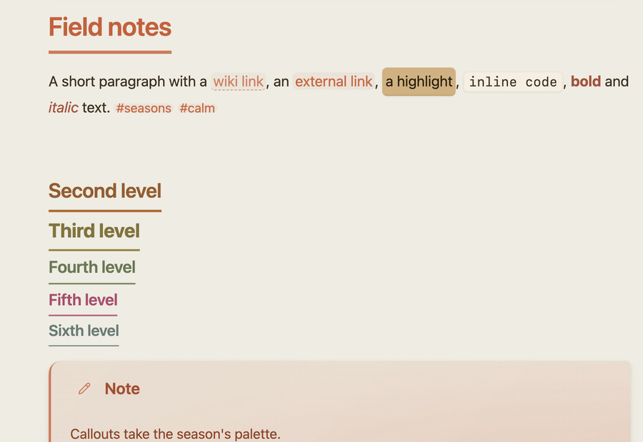 Underline headings