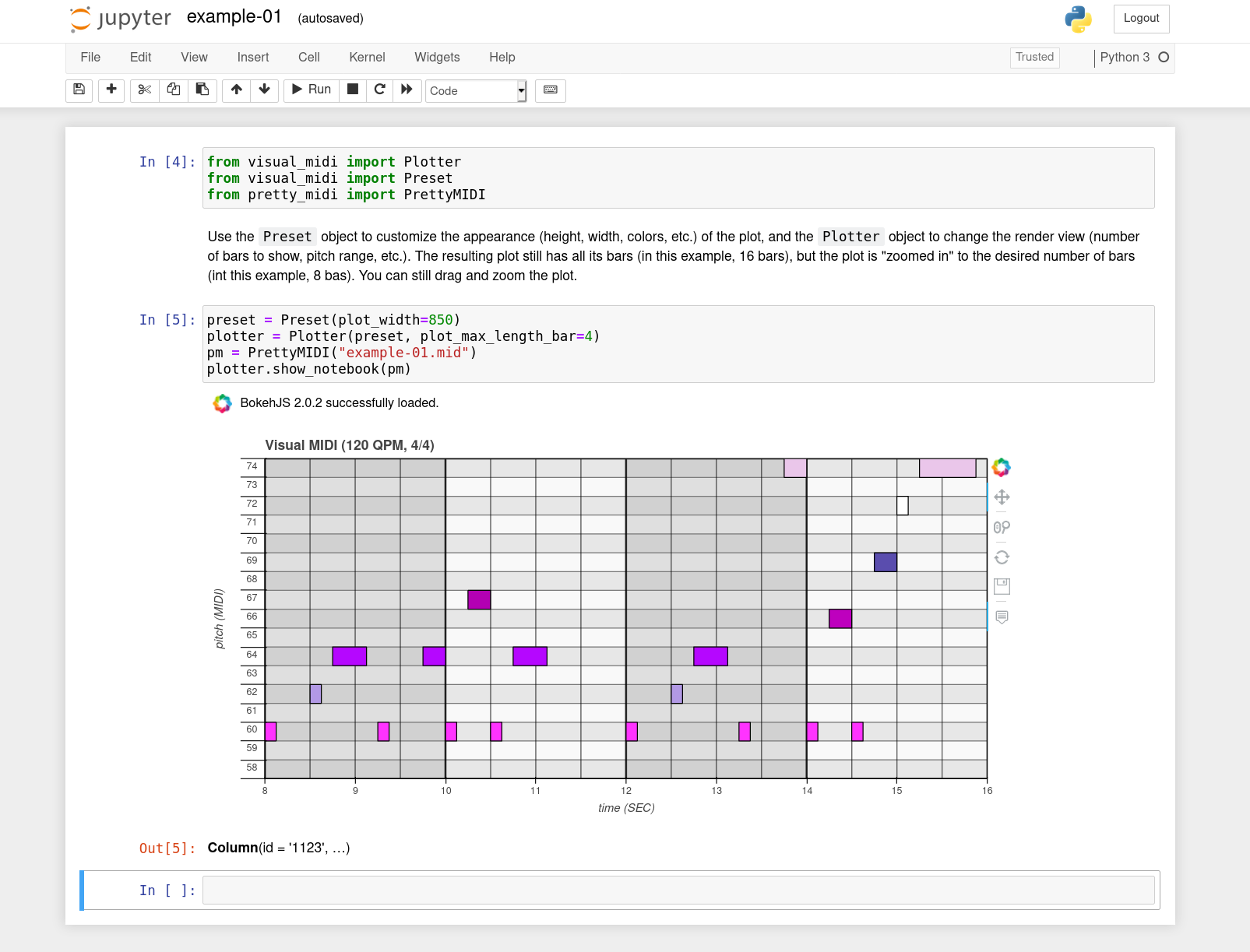 Example 01 - Notebook