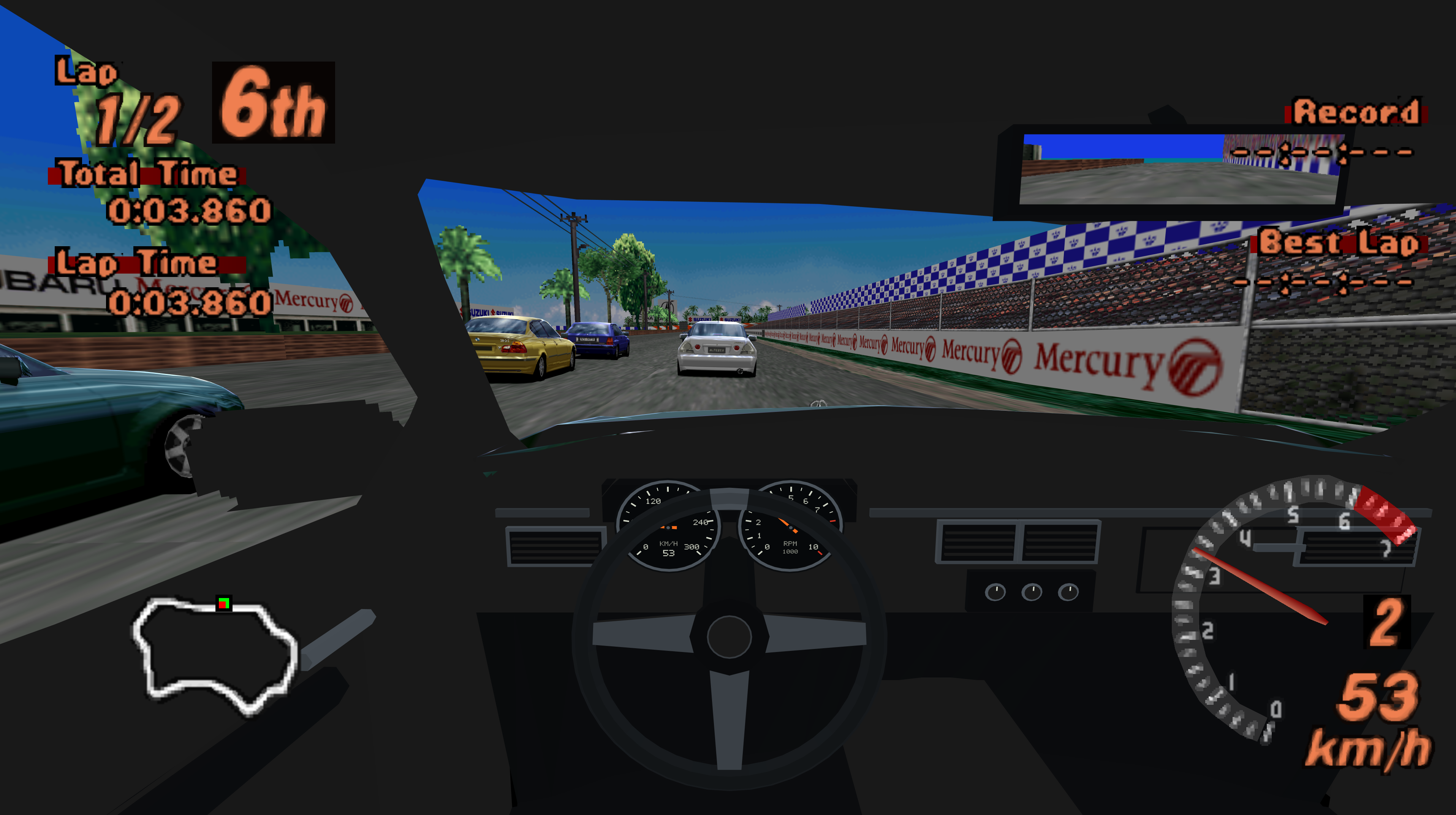 Gran Turismo 2 cockpit gameplay