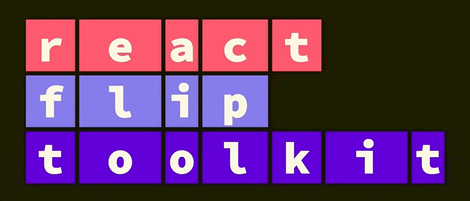 react-flip-toolkit animated logo