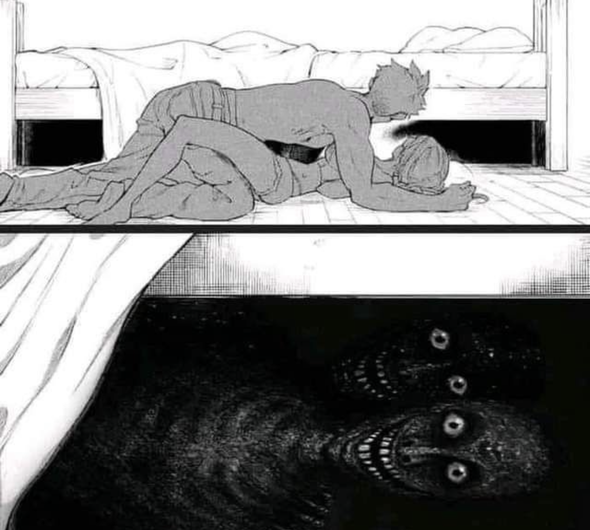 monsters in bed