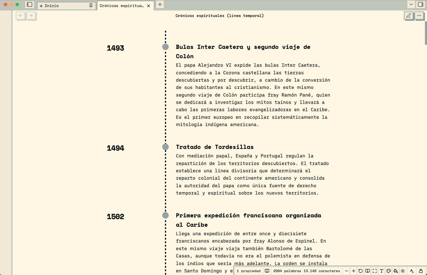 timeline