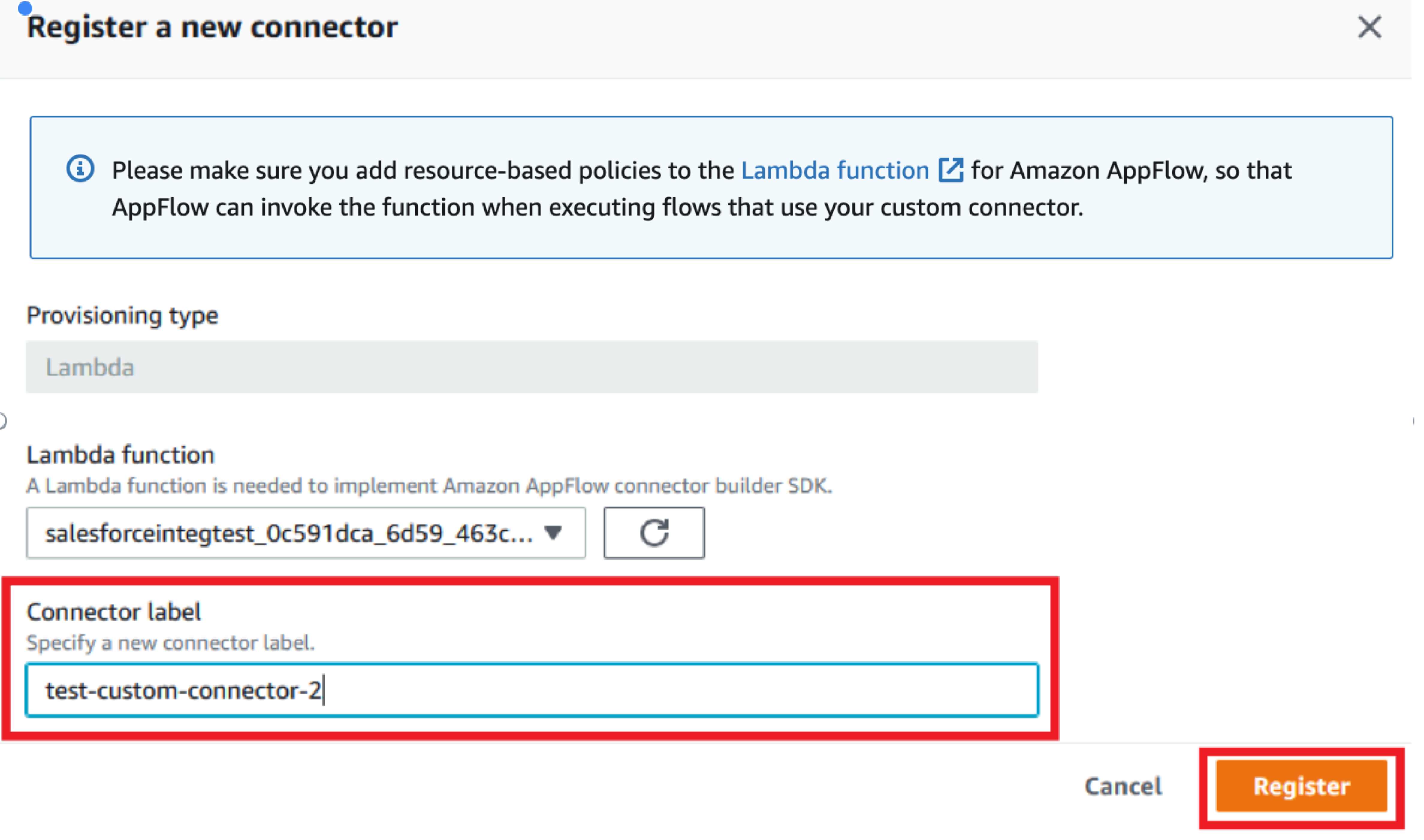 Provide connector label