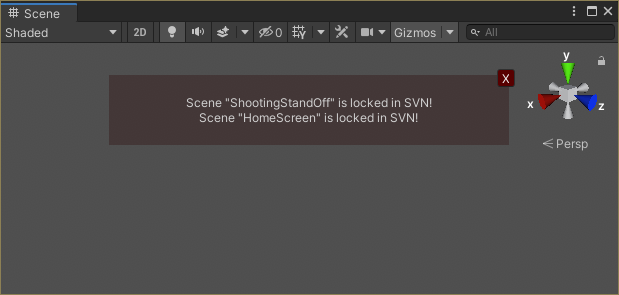 Locked Scene Warning