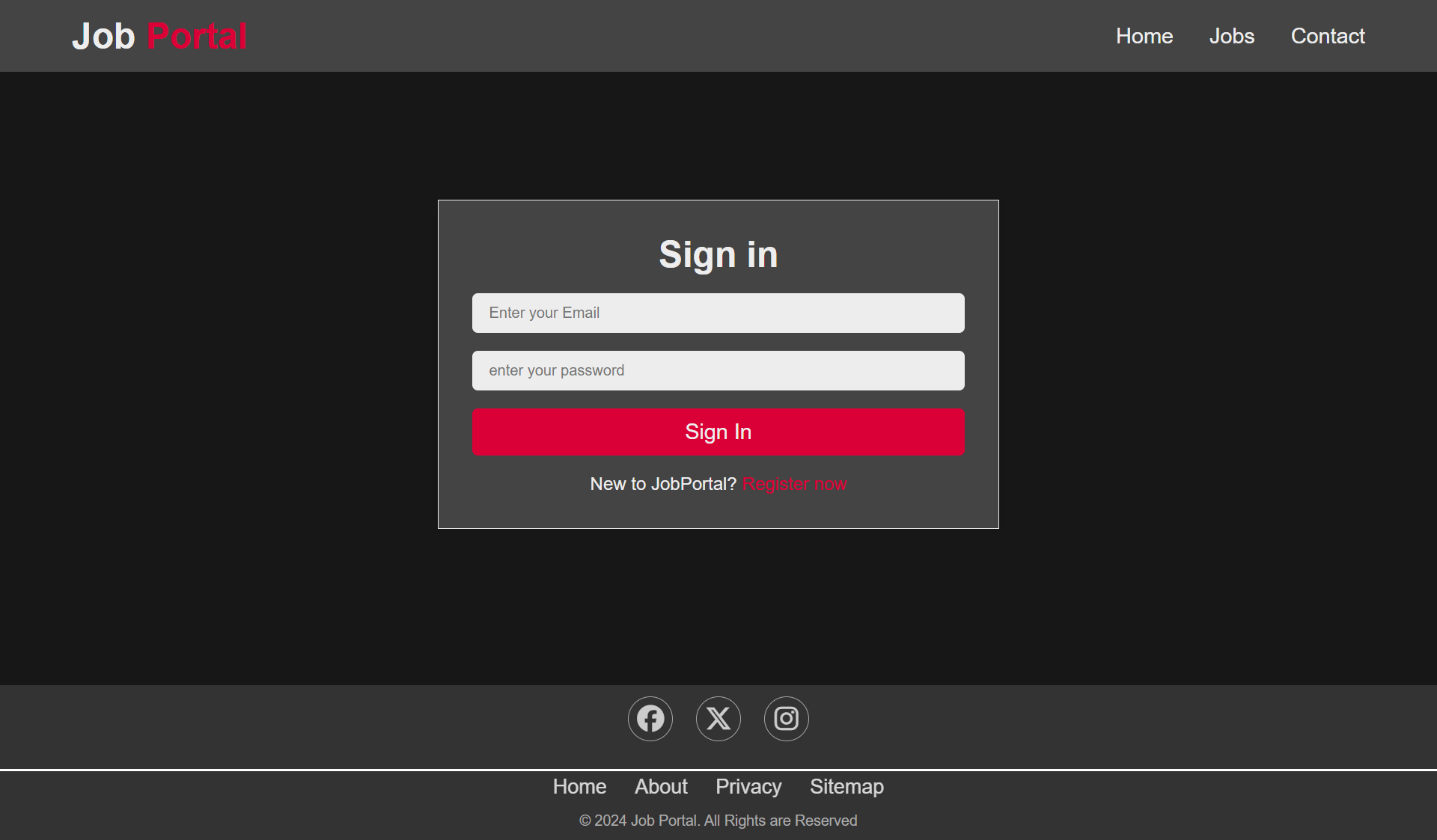 login Page