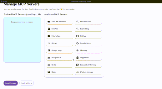 Electron MCP Client Screenshot