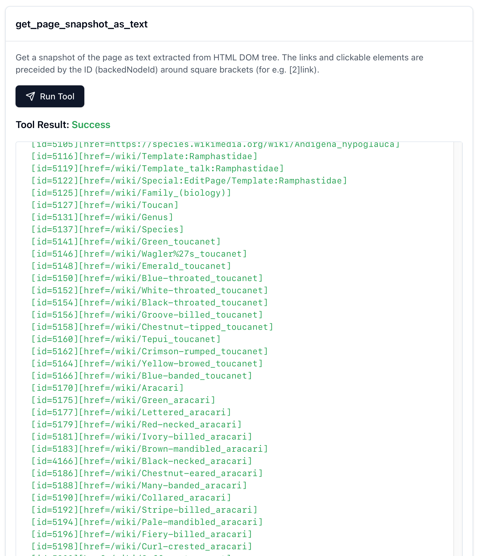 Page text snapshot footer that contains page links