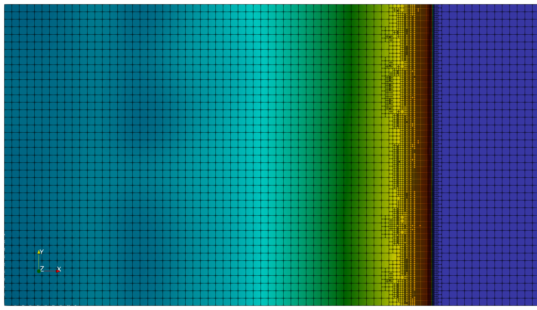 image of adaptive mesh refinement of a detonation