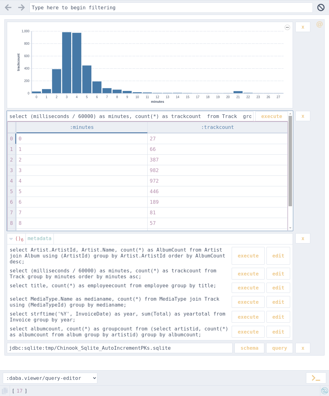 Query and visualize