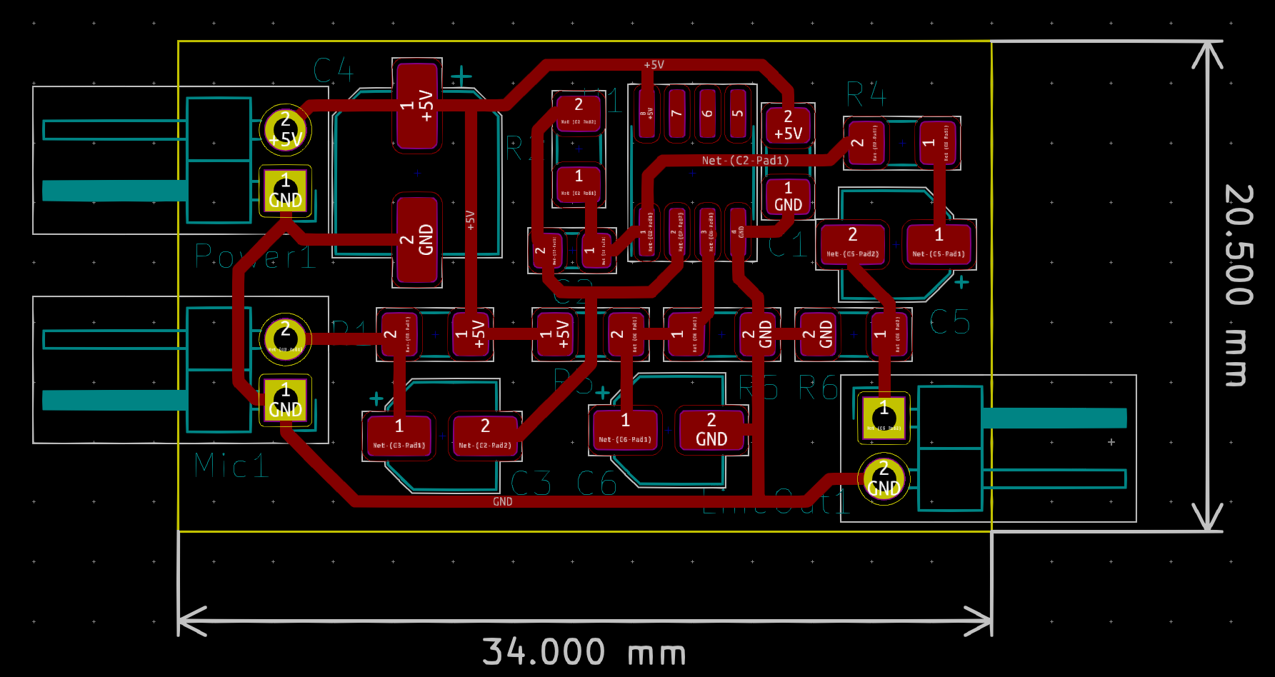 KiCAD board layout