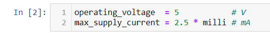 Operating Voltage