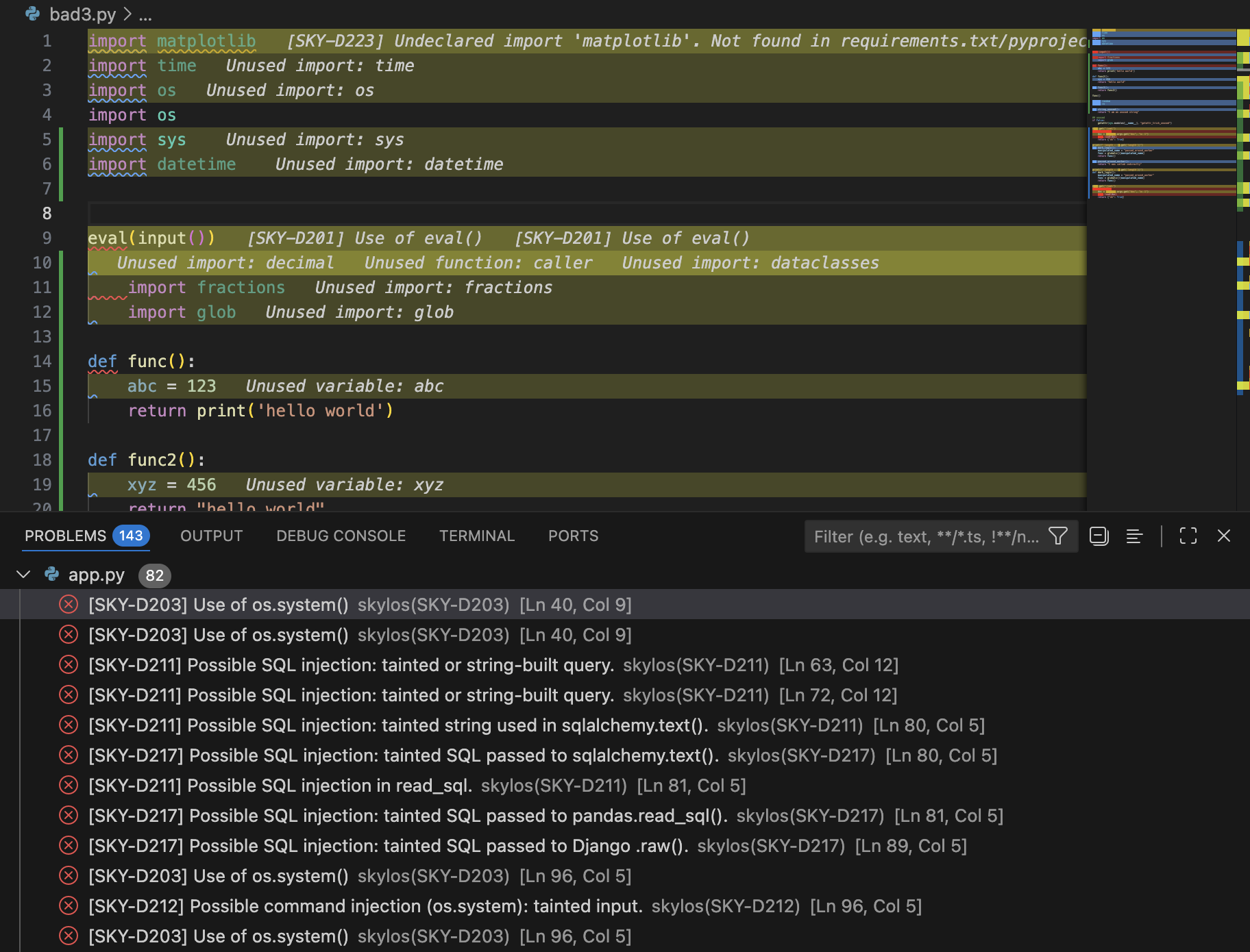Skylos VS Code Extension