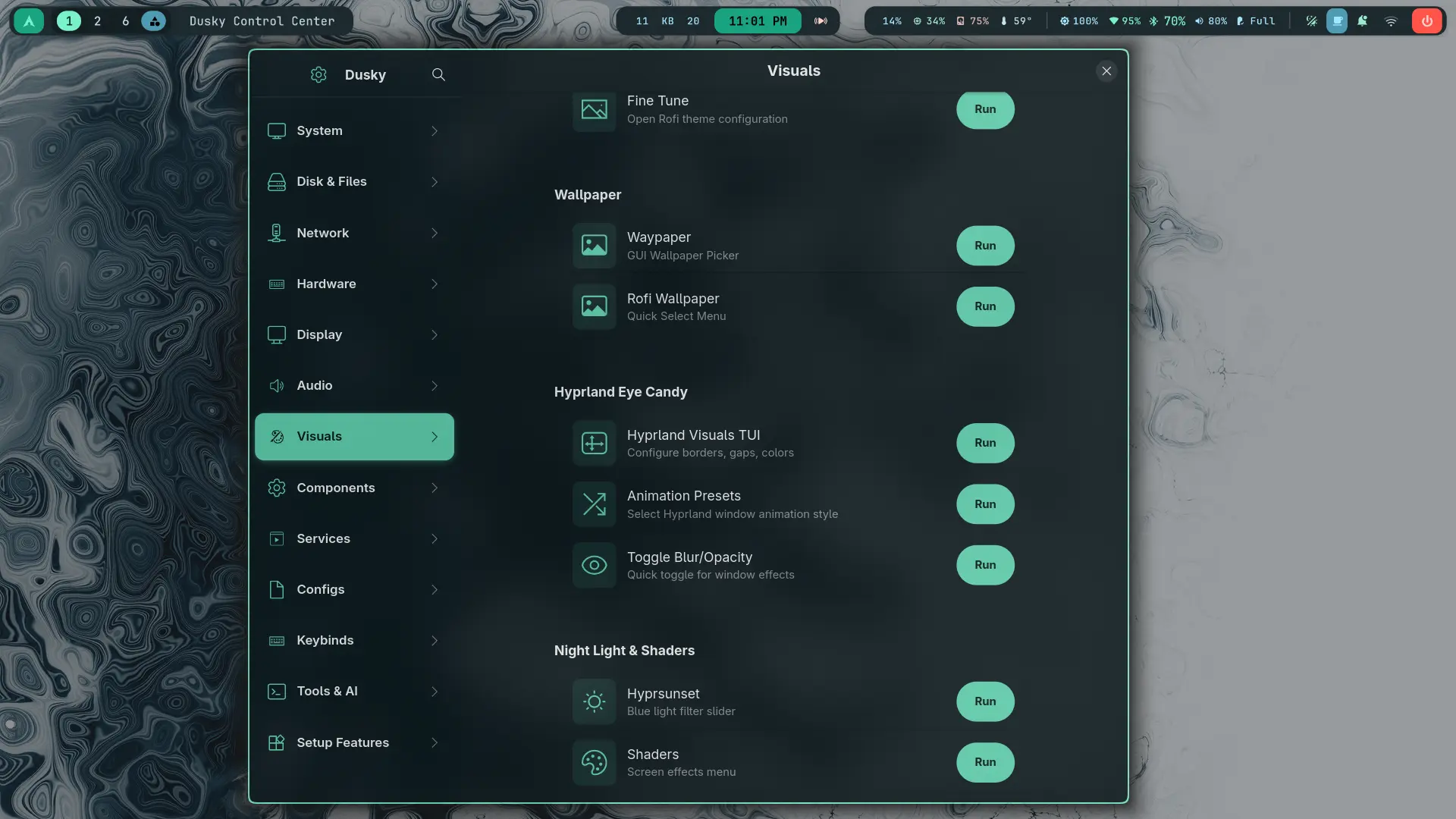 Dusky Control Center