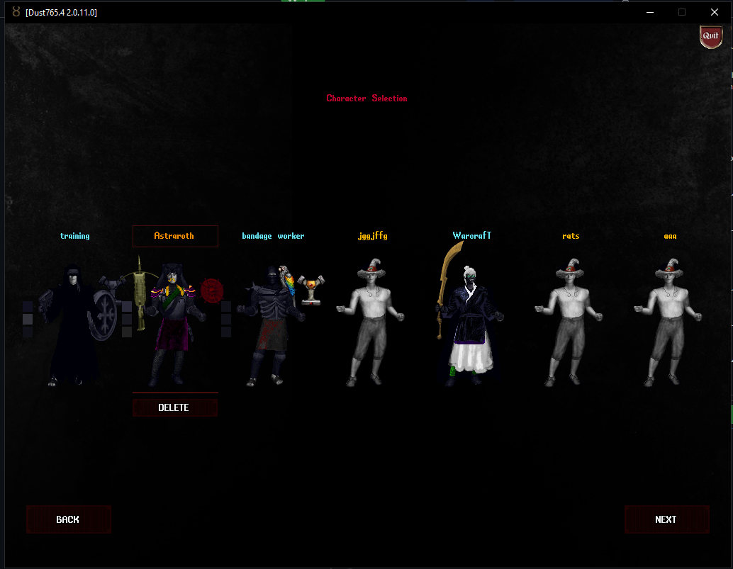 Character Selection