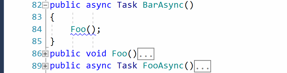 Suggesting method name with Async suffix
