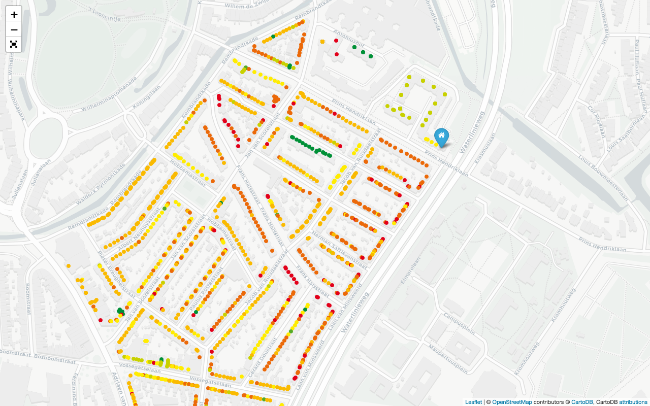 example interactive map for address 3583EP-50