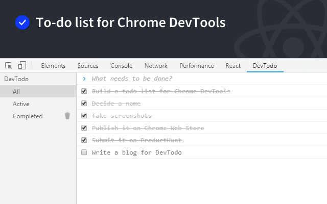 To-do list for Chrome Developer Tools - Light Theme