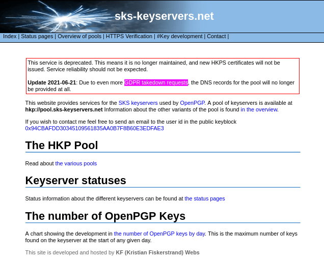 sks keyserver notification