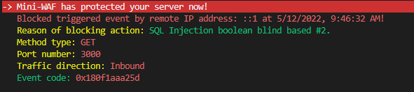 Server against SQL Injection