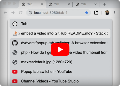 Popup tab switcher work demo