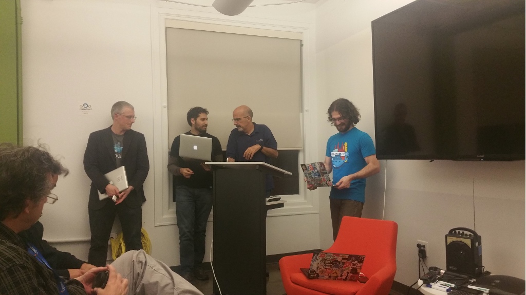 Jérôme Petazzoni of Docker, Amir Chaudhry and Richard Mortier of Unikernel Systems