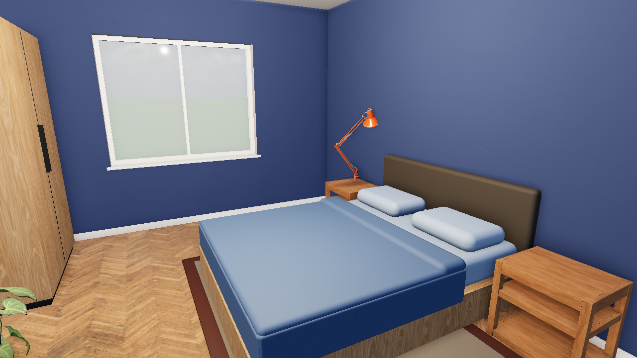 Bedroom at eye level