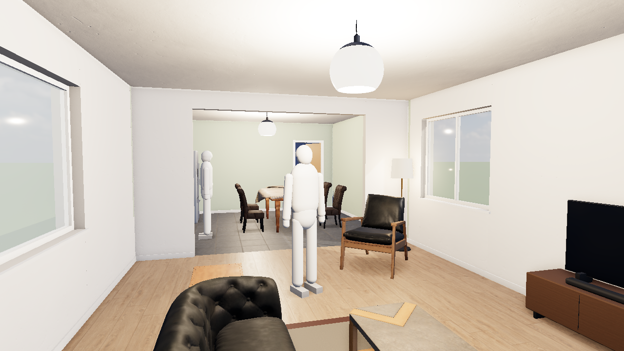 Living room at eye level