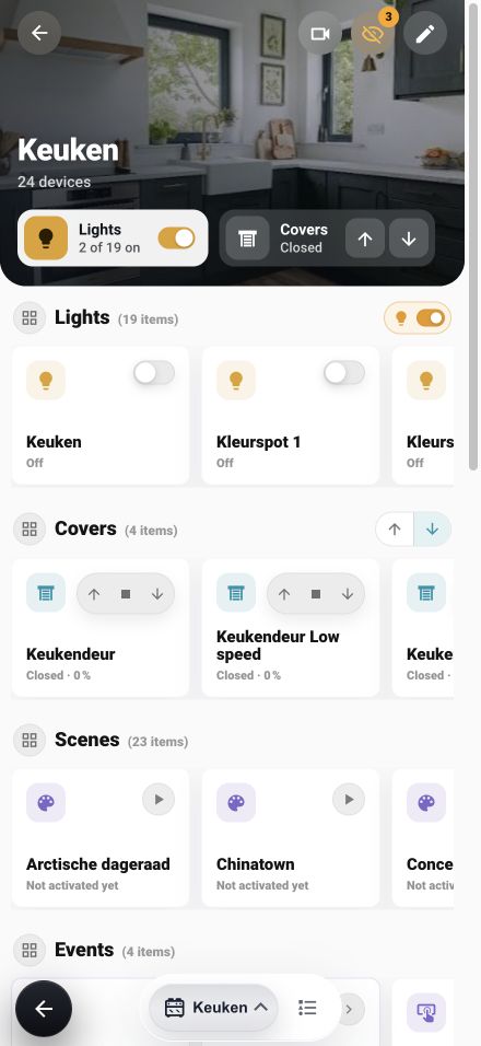 Dwains Dashboard Next 1.11.0 mobile room controls