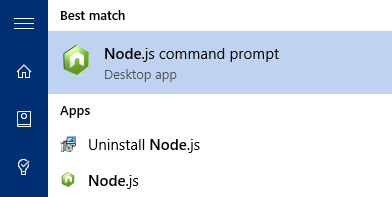 Node command propt