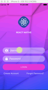 react background with animation home screen