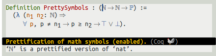 Prettification of math symbols (enabled)