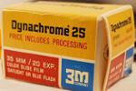 Ferrania 3M Dynachrome 25 film packaging