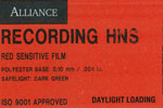 Agfa Alliance Recording HNS film packaging