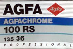 Agfa AGFACHROME RS 100 Professional (improved) silver box RS100 film packaging