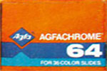Agfa Agfachrome 64 (Peruchrome C19?) film packaging