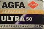 Agfa AGFACOLOR ULTRA 50 Professional ultracolor film packaging