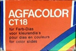 Agfa Agfacolor CT18 Slide ASA 50 film packaging