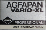 Agfa AGFAPAN Vario XL ISO 125→1600 (B&W C-41) Vario-XL film packaging