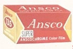 Ansco Super Anscochrome film packaging