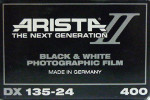 Agfa Arista II 400 "The Next Generation" film packaging