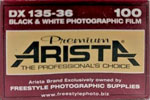 Kodak Arista Premium 100 film packaging