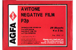 Agfa Avitone Negative P3p film packaging