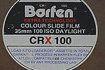 Agfa barfen CRX100 Colour Reversal film packaging