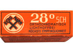Bergmann & Co GMBH orthochromatisch lichthoffrei Film 28°Sch film packaging
