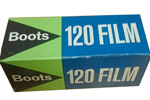 Boots Black&white Panchromatic ASA 125 film packaging