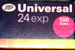 Boots Universal ISO 100 film packaging