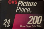 CVS PicturePlace Color Film ISO 200 film packaging