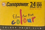 Ferrania Canopower Film for true colour ISO 100 Super HP 100 film packaging